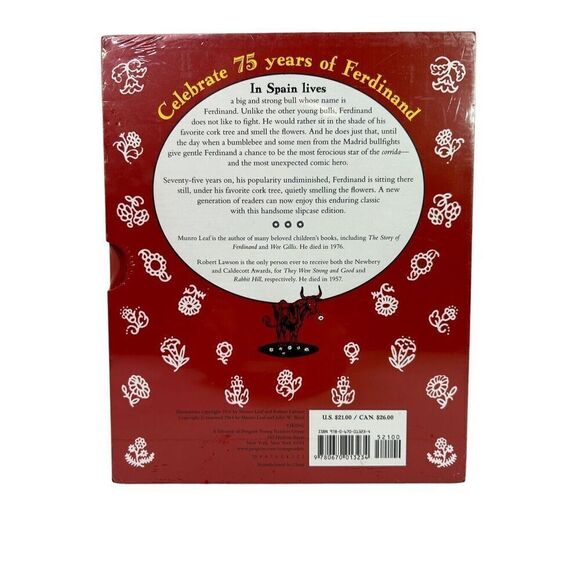 Munro Leaf The Story of Ferdinand Drawings by Robert Lawson, Hard Cover “NEW” - Picture 2 of 5